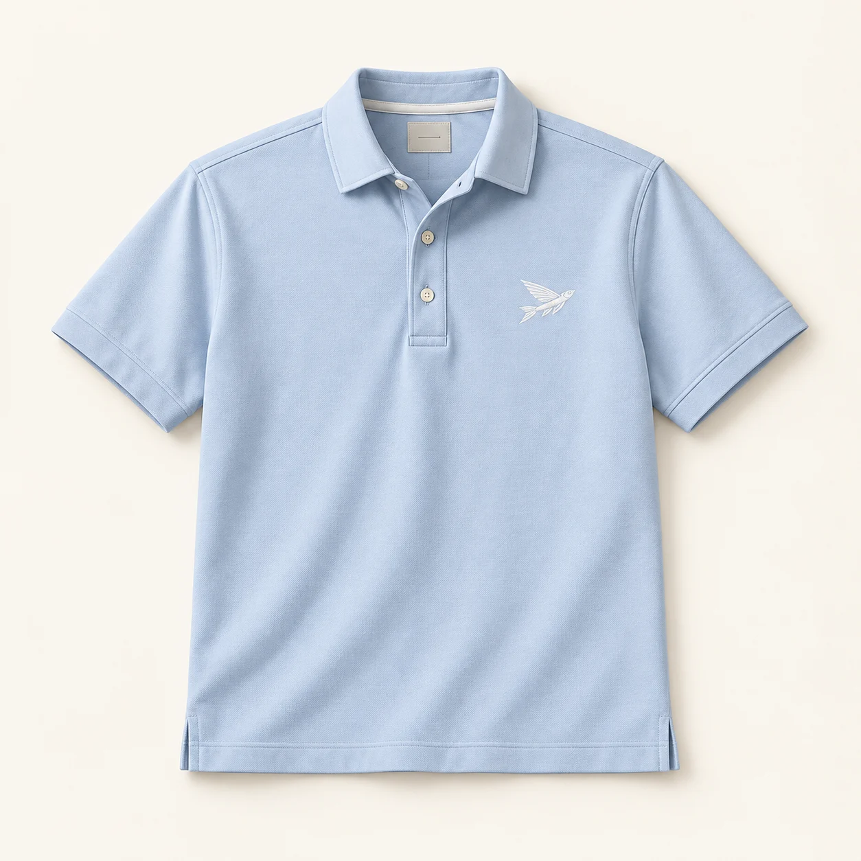 The Ice Blue Polo — House crew polo, Ice blue / chalk